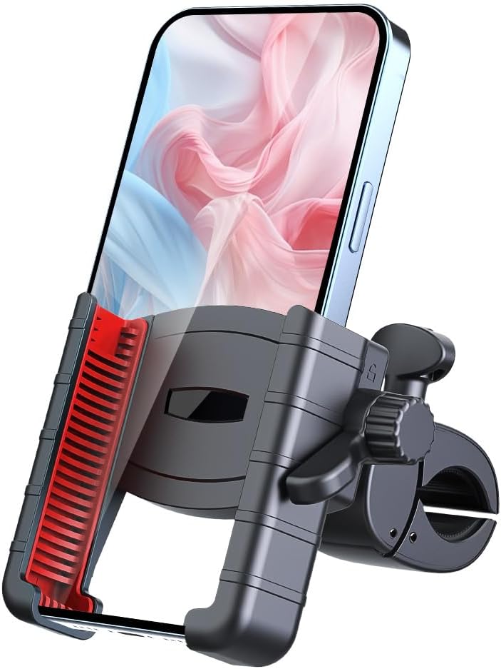 Universal Adjustable Bicycle Phone Holder Compatible with iPhone 15/14/13/12 Pro Max, Samsung Galaxy S23/S22 Ultra, Secure 360° Rotation Cycling Accessories for Road Mountain Bikes - Image 2